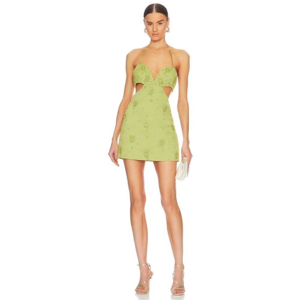 Green Halter Mini Dress